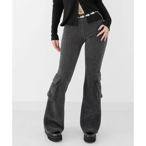 カーゴパンツ ローライズ コーデュロイ ブーツカット カーゴパンツ  コーデュロイスキニー レディー...