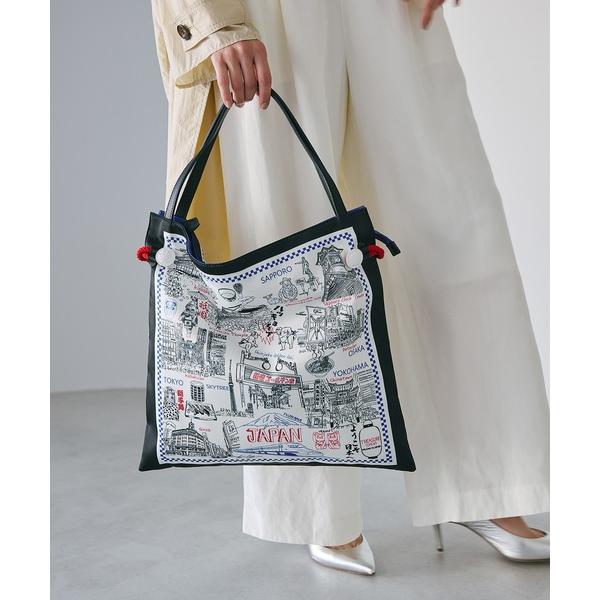 トートバッグ 「TREASURE TOPKAPI」マイルドサテン スカーフ柄 トートバッグ スーベニ...