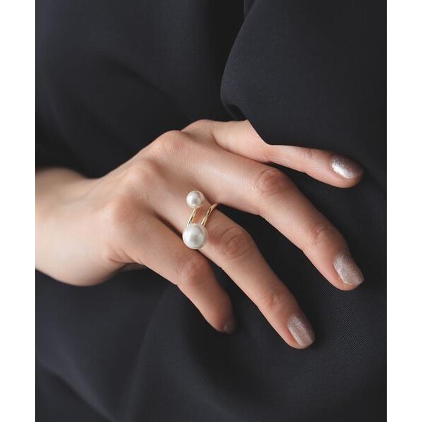 指輪 リング ダブルパール リング レディース