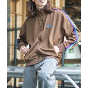 ジャージ TRACK TOP JACKET/スラッシャートラックジャケット ジャージ サイドライン 刺繍ロゴ ジップアップ スポーツMIX ストリート