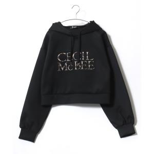 パーカー CECIL McBEE（セシルマクビー）レオパードロゴ プルオーバーパーカー レディース/ダンボールニット/豹柄 レディース