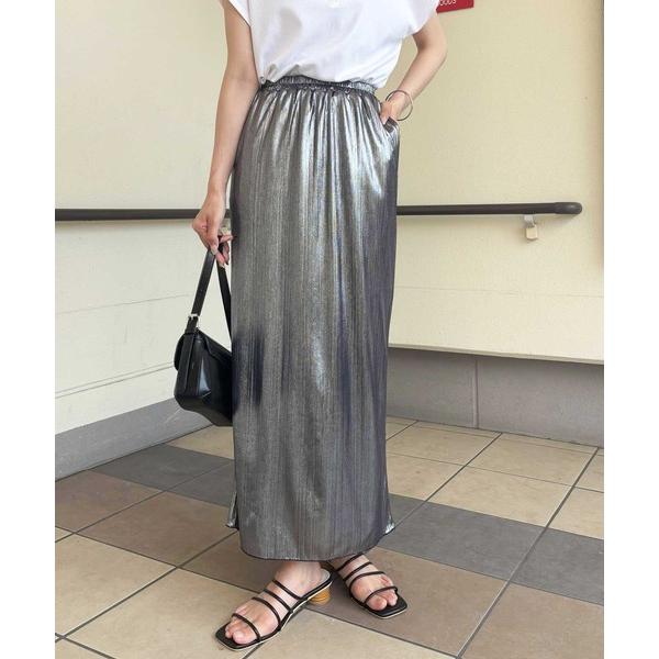 スカート すっきり見え！夏にもぴったり。シャイニーシアーナロータイトスカート