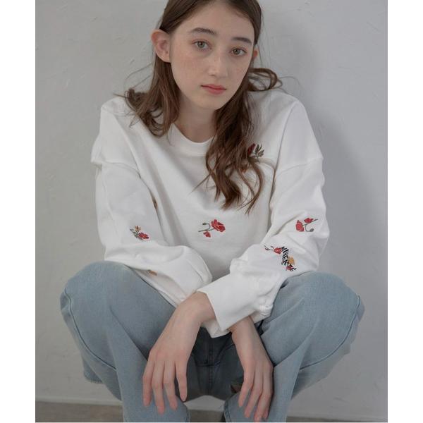 トレーナー スウェット 「MINERTE」random flower embroidery logo...