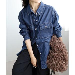 ブラウス シャツ パールボタンシャツ レディース