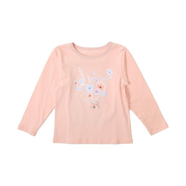 tシャツ 花柄プリント長袖Ｔシャツ キッズ 子供服 女の子