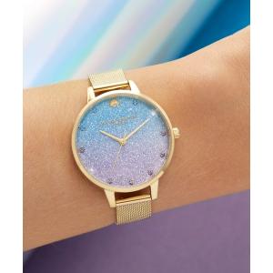 腕時計 「OLIVIA BURTON/オリビアバートン」アンダーザシー - グリッターダイヤル/スパークルマーカー＆ゴールドメッシュ レディース メン