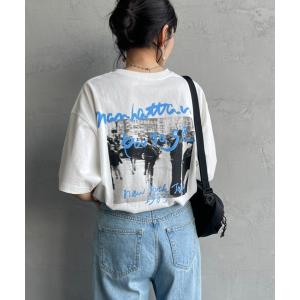 tシャツ 「MANHATTAN PORTAGE/マンハッタンポーテージ」 別注 バックフォトプリントTシャツ レディース メンズ