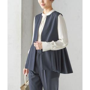 SHIPS（シップス） ダブル クロス レイヤード ペプラム ジレ
