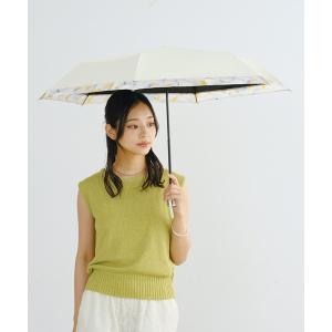 折りたたみ傘 遮光リムオーガンジープリント ミニ 日傘 折りたたみ Wpc. レディース