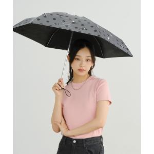 折りたたみ傘 沖昌之×Wpc. 晴雨兼用遮光アンブレにゃん ドット ミニ レディース
