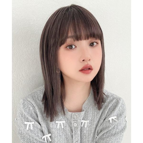 ウィッグ エクステ 「 シアーカットロブ 」 ウィッグ レディース ミディアム ボブ ロングボブ 自...