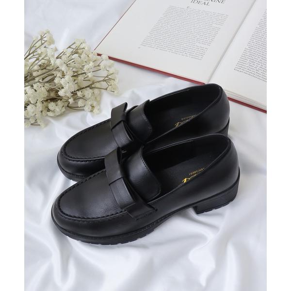 ローファー AAA+Feminine リボン付き ローファー レディース