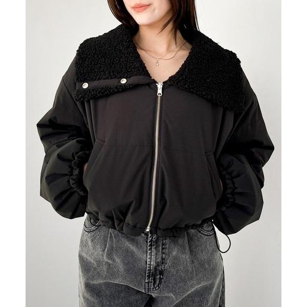 ブルゾン アウター リバーシブルショートボア中綿ブルゾン  284578 レディース