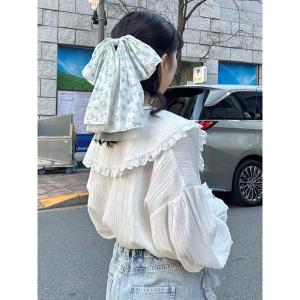 ヘアクリップ floral ribbon hook