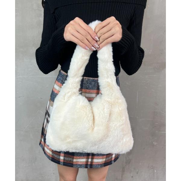 ハンドバッグ フェイクファー ワンハンドル ミニバッグ ハンドバッグ