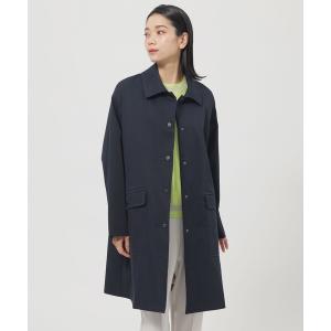 ステンカラーコート コート 「はっ水」「保温性」「ウォッシャブル」ストレッチツイルステンカラーコート レディース