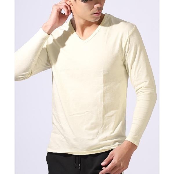 インナーシャツ 肌着 コットンあったかVネックインナー メンズ レディース