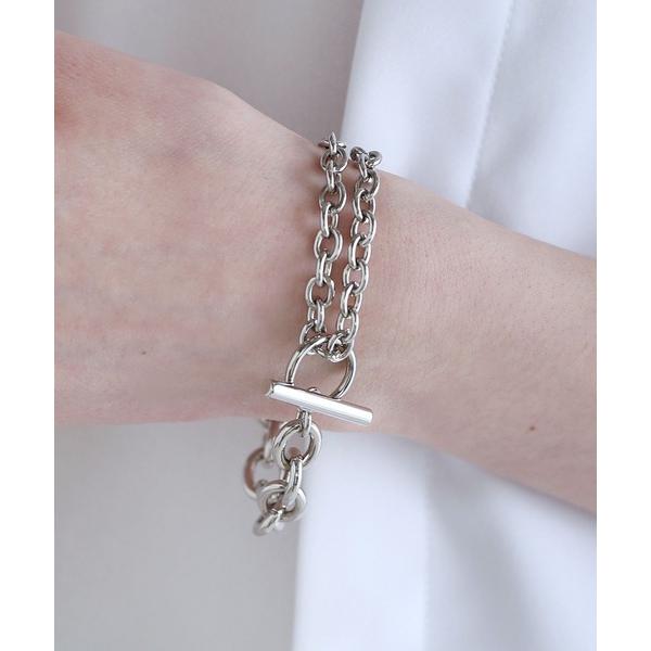 ブレスレット 「MADE IN JAPAN」ダブルチェーンマンテルブレスレット メンズ レディース