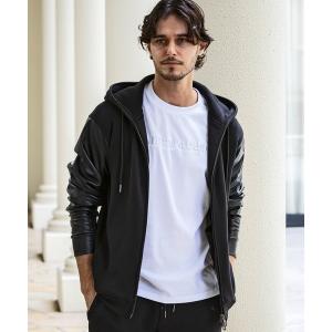 ARMANI EXCHANGE / ジップパーカー/L/コットン/BLK/無地/XM000371 AF10818 ARMANI EXCHANGE◇ジップパーカー/L/コットン/BLK/無地/XM000371