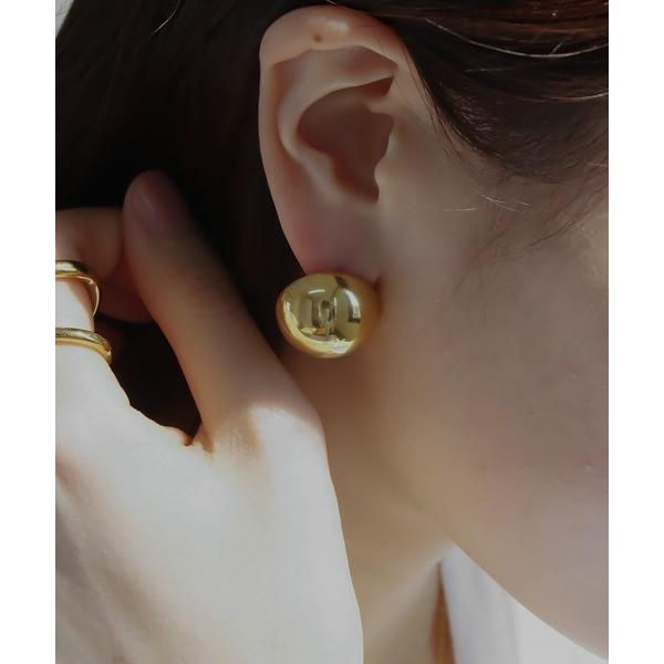 ピアス 金属アレルギー対応  メタルボタンピアス レディース