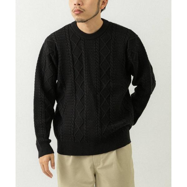 セーター ニット 「UR TECH」アランクルーネックニット メンズ