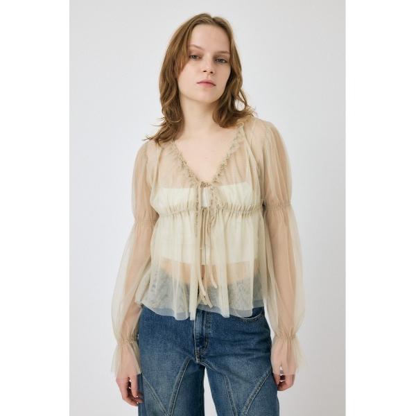 ブラウス シャツ TULLE LAYERED トップス レディース