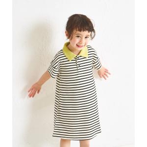 ワンピース 「ふんわりワッフル」「リンクコーデ」ポロ風ワンピース キッズ 子供服 女の子