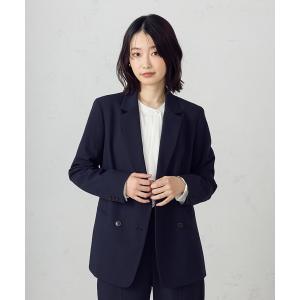 ネイビー ジャケット ポリエステル・レーヨン混合 COMME CA ISM（コムサイズム） ジャケット ノーカラージャケット