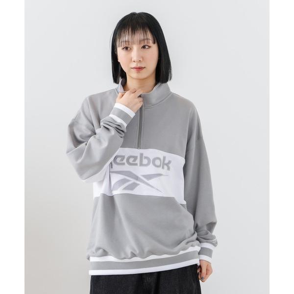 トレーナー スウェット 「Reebok/リーボック」裏毛 ロゴ 切替リブライン ハーフジッププルオー...