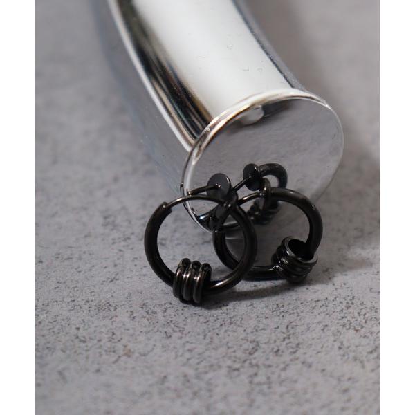 イヤリング JON デザインフープイヤリング　ステンレス　韓国製 メンズ レディース