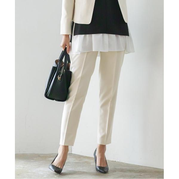 パンツ 入学式 オフィスもフォーマルも軽キレイ 「 洗濯機で洗える 」 杢調テーパードパンツ レディ...