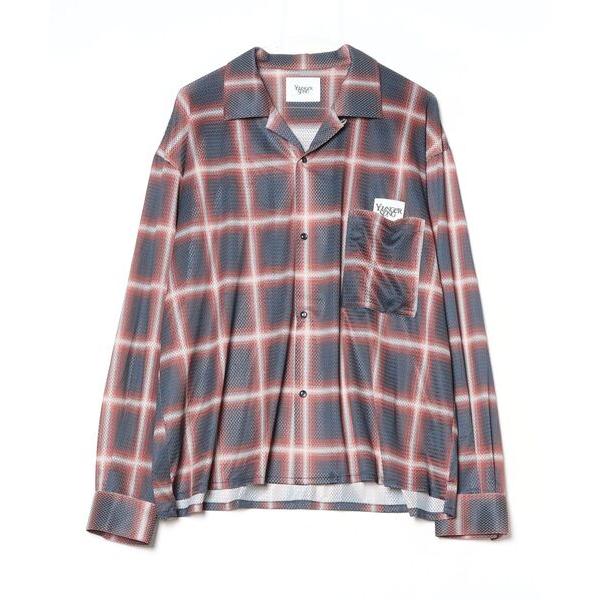 シャツ mesh ombre check shirt メンズ