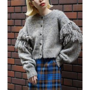 カーディガン ループシャギー 2wayカーディガン レディース