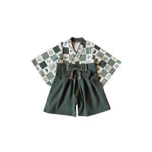 袴ロンパース 濃抹茶 80 cmの買取情報