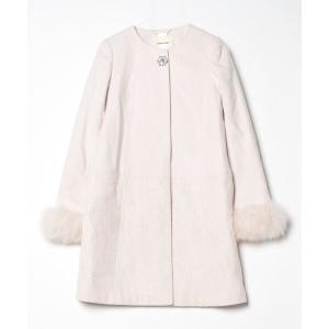 「LAISSE PASSE」 ノーカラーコート 36 ピンク レディース