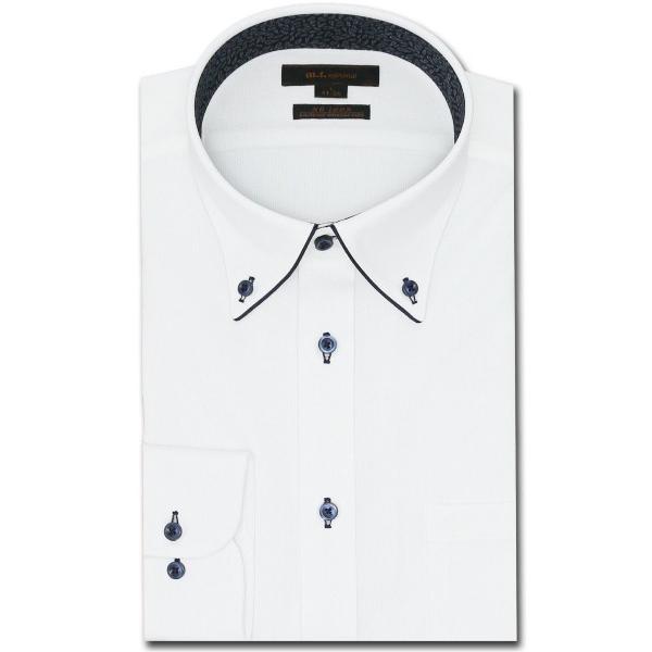 フォーマル シャツ 「ストレッチ ノーアイロン 吸水速乾」m.f.エディトリアル メンズ ボタンダウ...