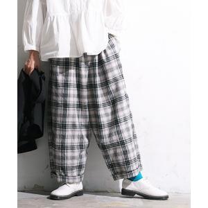 パンツ パンナコッタのチェックなパンツ レディース