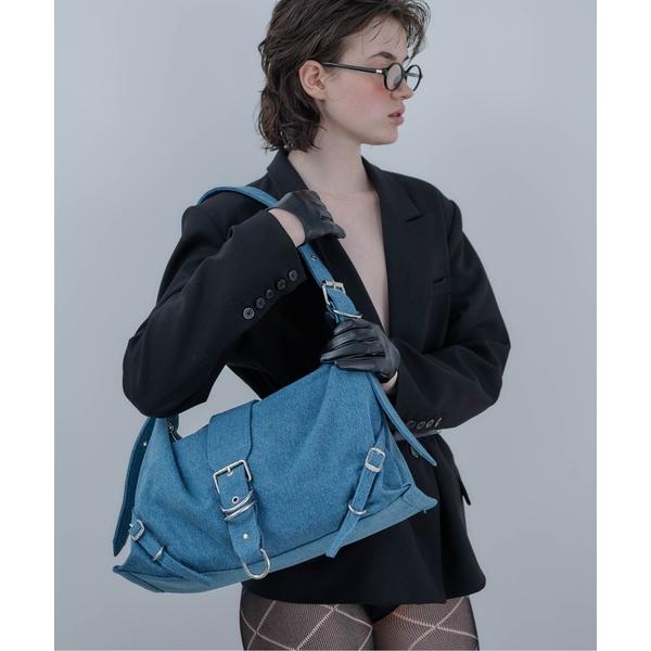 ショルダーバッグ バッグ &apos;Le reve&apos; crystal denim medium bag レデ...