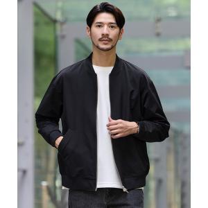 ma1 ma-1 ハイストレッチナイロンダブルジップ撥水MA-1ジャケット メンズ