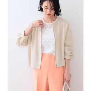 【美品】 UNITED ARROWS ノーカラー セットアップ　ネイビー　38 UNITED ARROWS レディーススーツ ノーカラー 紺 セットアップ