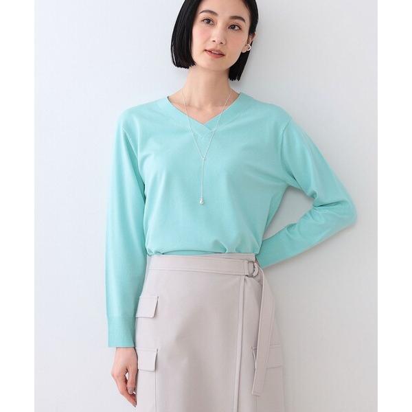 ニット セーター 「洗える／シルク混」きれいめVネックニット レディース