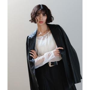 tシャツ 「前後着用可能」シアーカット2WAYロングスリーブ レディース