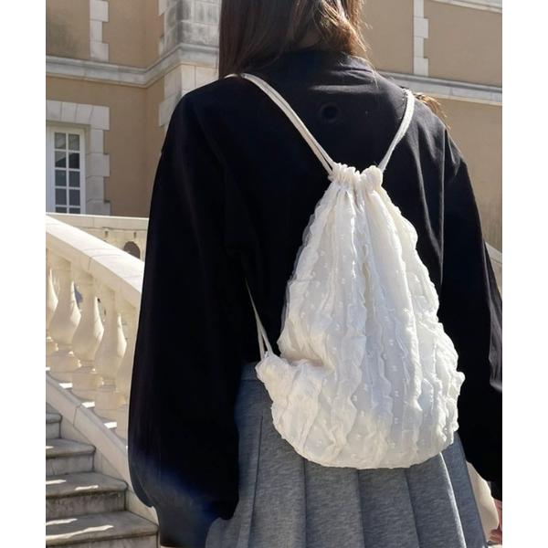 デイバック リュック ガーリーフリルナップサック レディース