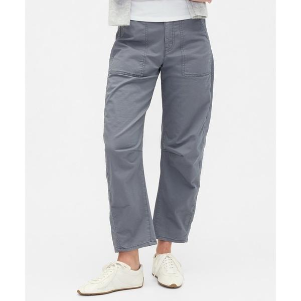 パンツ ハイライズ バレルカーキパンツ レディース