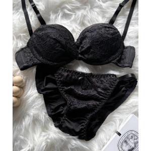 ブラジャー ショーツセット 「Lace Drape」脇高エレガントレース ブラ＆ショーツセット SNK