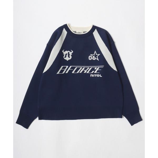 ニット セーター ユニフォームデザイン スウェットライクニット プルオーバー/ウォッシャブルニット/...