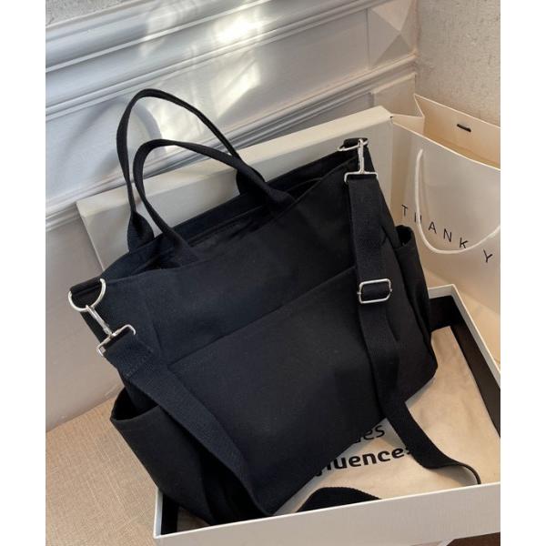 トートバッグ 「多機能」「大容量」2WAYフロントポケットトートバッグ レディース
