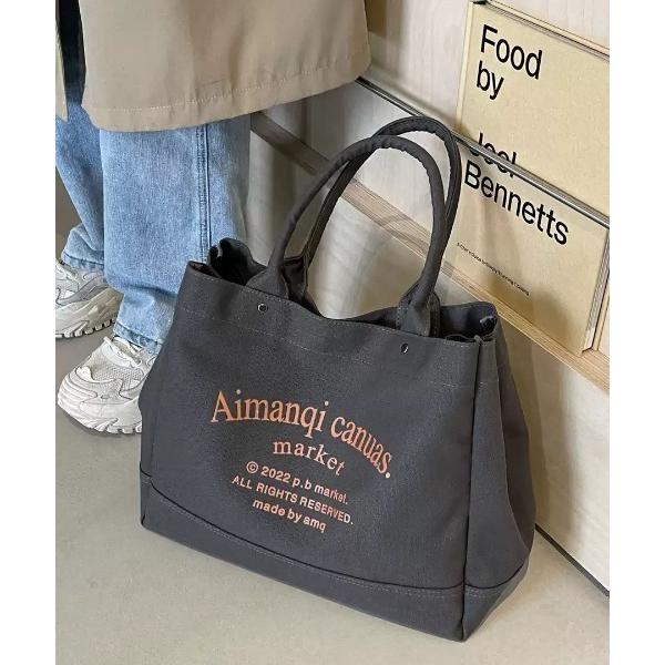 トートバッグ 「大容量」「A4サイズ対応」レタリングトートバッグ レディース