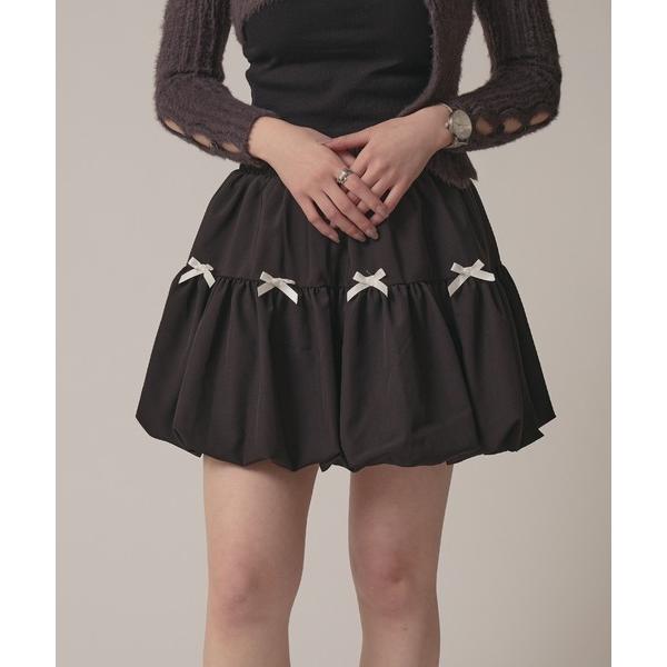 スカート Front Ribbon Balloon Skirt / フロントリボンバルーンスカート