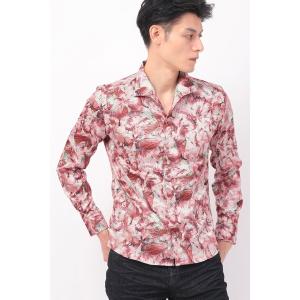 5351 POUR LES HOMMES シャツ 半袖 ボタニカル プリント 半袖シャツ